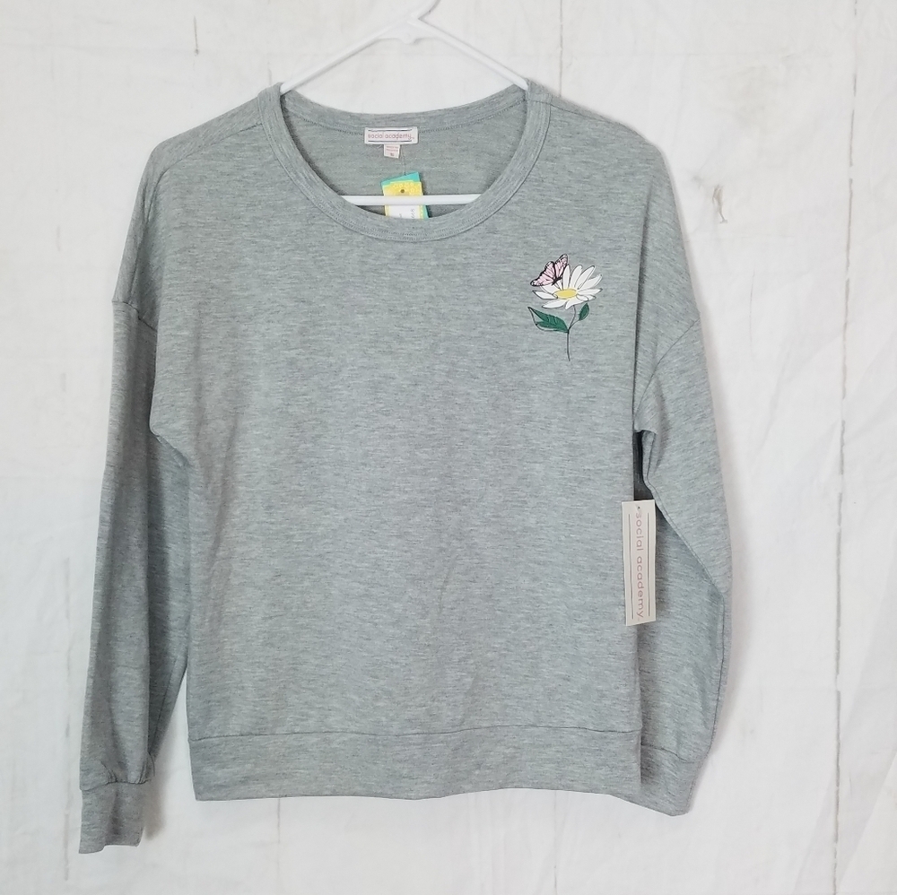 Social academy Aubrey French Terry pullover top